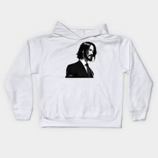 John wick manga Kids Hoodie